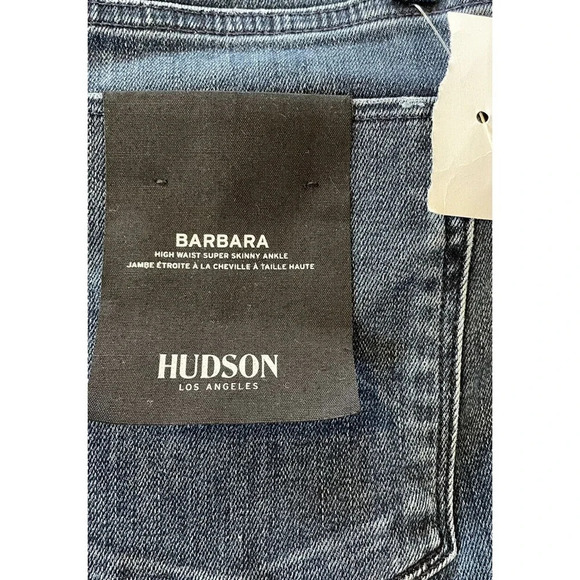 Hudson Jeans Barbara High Waisted Super Skinny Jeans size 30 Gambit Wash - Picture 10 of 10